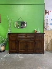 Vintage Oak Sideboard, Linen