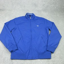 Fred Perry Jacket Mens Medium Blue Brentham Mod Terrace Casuals Bomber Coat Ska