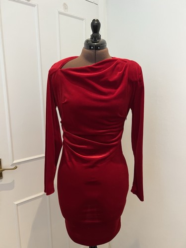 Zara red velvet bodycon - velvet,