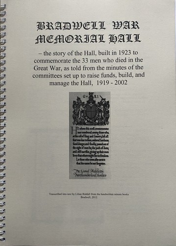 Bradwell war memorial - bradwell, hall