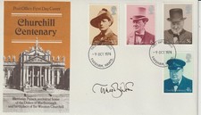 TIMOTHY WEST - SIGNED - WINSTON CHURCHILL 1974 ENVELOPE