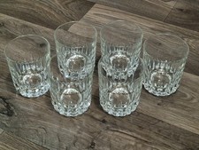 Set of 6 Vintage Johnnie Walker 250ml Heavy Tumbler Whisky Glasses