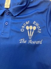 Darts Shirt Childs Personalised coolfeel embroidered darts & name