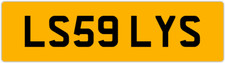 LESLYS ❤ LS59 LYS LESLEYS LES LESLEY LESLIE PRIVATE REGISTRATION NUMBER PLATE 