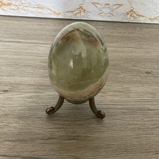 Vintage Onyx Beautiful Egg With Stand