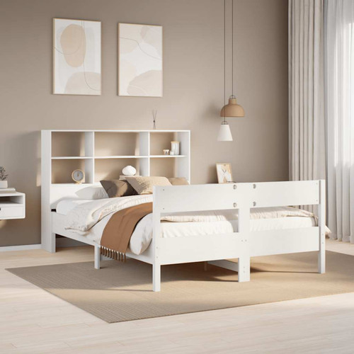 Bookcase bed white solid - bookcase,