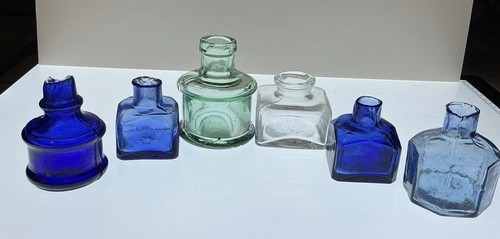 Cobalt blue glass ink - cobalt, bottles