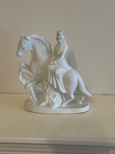 Antique Continental Parian Porcelain Lady Horse Rider Art Figure Equestrian 5006