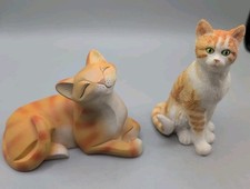 2 Ginger Cat Figures Pedigree Pals Ginger Tabby & Regency Fine Arts Playful Pal