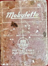 Mobylette Moped 1972, Original Factory Owners Instruction & Maintenance Manual 