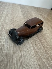 ORIGINAL VINTAGE DINKY TOYS 30D VAUXHALL SALOON BROWN DIECAST MODEL CAR
