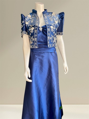2pc elegant navy filipiniana - elegant,