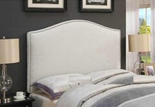 Dewsbury Studded Bed Headboard in Plush Fabric Single Double K Size