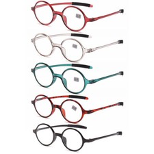 3 pairs of vintage round reading glasses presbyopic glasses+1.0+1.5+2.0+2.5+4.0