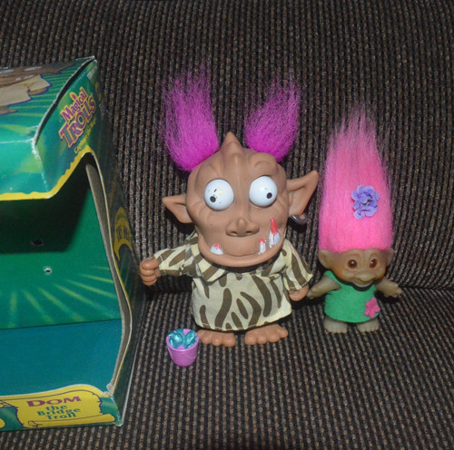 Vintage trolls dam 7cm dom - vintage,