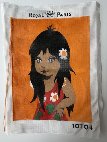 Girl needlepoint tapestry - girl,