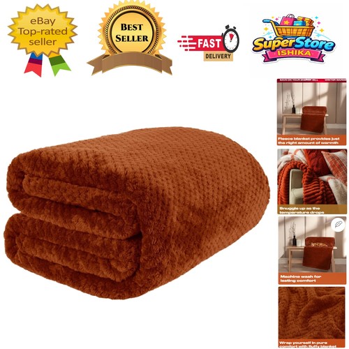 Lightweight burnt orange throw - lightweight,