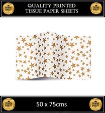 Gold Stars Tissue Sheets Paper