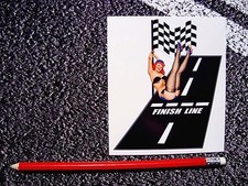 Sexy Pin Up Girl Stickers Finish Line Old School Toolbox V8 V6 Muscle Car F1