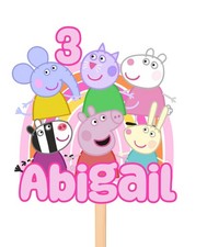 Peppa pig friends cake topper - peppa,