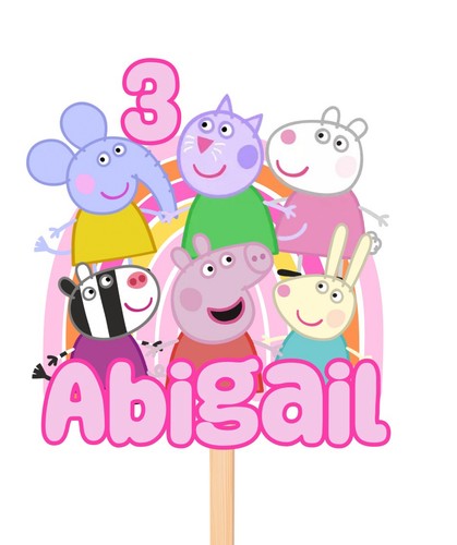 Peppa pig friends cake - friends, topper