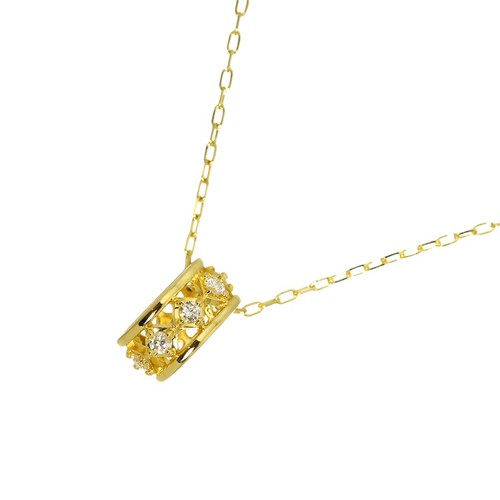 Diamond necklace 18k yellow - diamond,