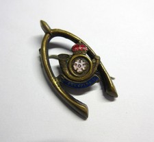Vintage WW1 BRASS & ENAMEL Yorkshire Light Infantry SWEETHEART BROOCH, PIN