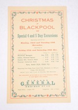 Bus Coach Timetable Handbill Midland General Blackpool 1957