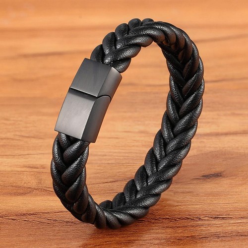 Men leather bracelet - men's,
