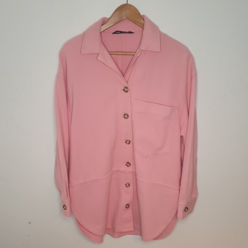 Zara pink denim oversized - pink,