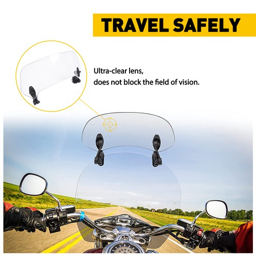 Motorcycle clip windshield - clip, on