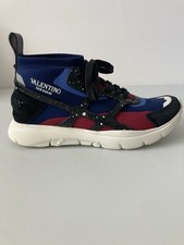 Valentino Garavani Knit Socks Trainer Size 6.5UKMen 40EU Graffiti/burgundy/blue