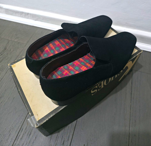 Shoes vintage black suede - k,