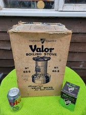 Valor 65s Paraffin Wick Stove Unfired/unused In Original Box & Spare Wick 1950s