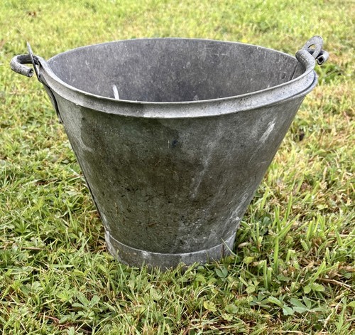 Vintage galvanised bucket - vintage,