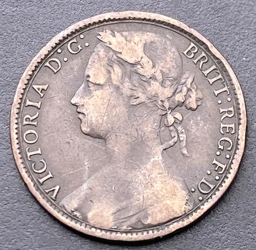 Victoria 1877 penny coin - victoria,