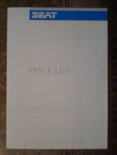 SEAT RANGE orig 1986 UK Mkt