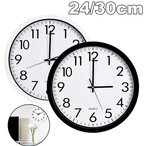 30cm basic wall clock round - 24/30cm,