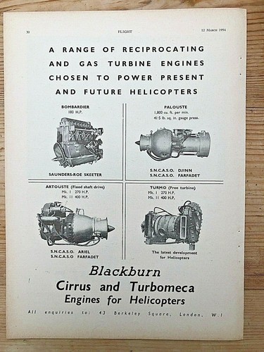 1954 aircraft advert blackburn - 1954,