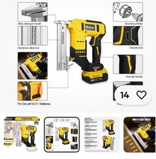 Electric Goddess Nail Gun Brad Nailer For Dewalt 20V Battery Pin 