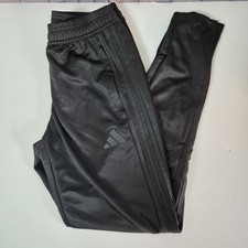 Adidas Black Tracksuit Bottoms Womens Small To Medium Joggers Tapered NEW