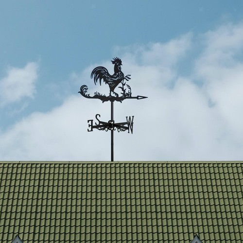 Rooster weathervane iron - weathervane,