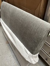 West Elm Andes Bed Headboard only in Distressed Velvet Pewter