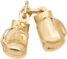 9ct Gold Boxing Glove Pendant  9 CARAT Yellow Gold Lucky Charm 2 Gloves NEW