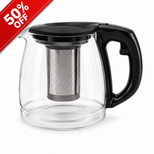 Glass teapot with - 1.1l,