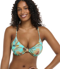 Women'S Solo Underwire D, Dd, E, F Cup Bikini Top Swimsuit with Adjustable 2-Way