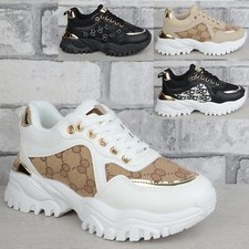 WOMENS LADIES CHUNKY PLATFORM