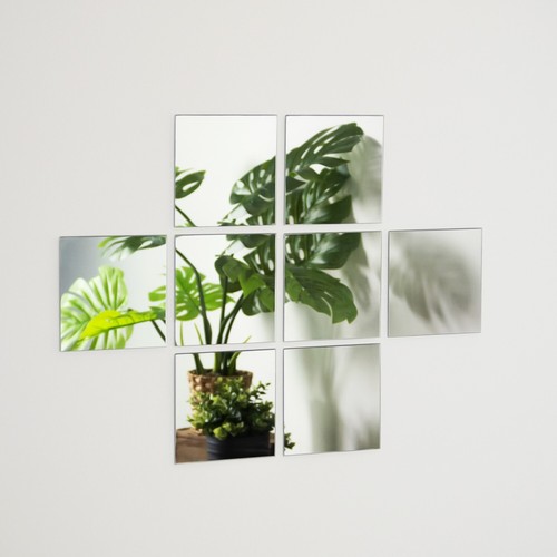 Set glass mirror tiles - mirror, 15
