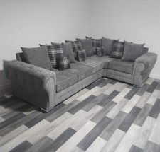 Verona Corner Sofa | 3C1 | Grey | Scatter Back | Brand New | FREE DELIVERY!