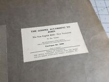 Braille The Gospel According to John Bible New Testament RNIB Vintage PB Book